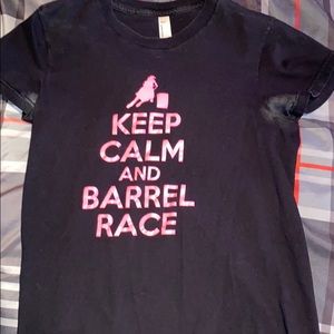 Keep calm and barrel race shirt